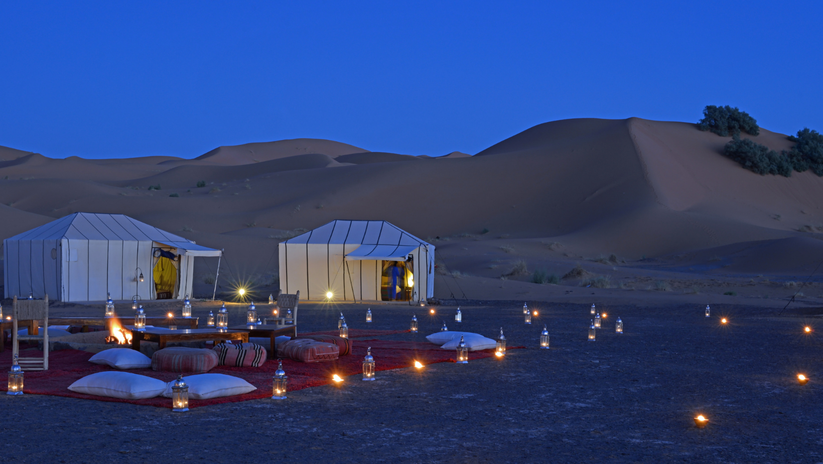 luxury tent in Sahara desert