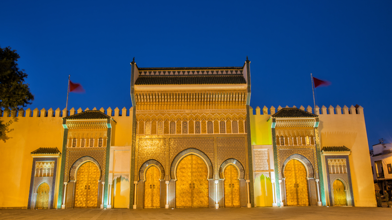 the gate of king place Fez